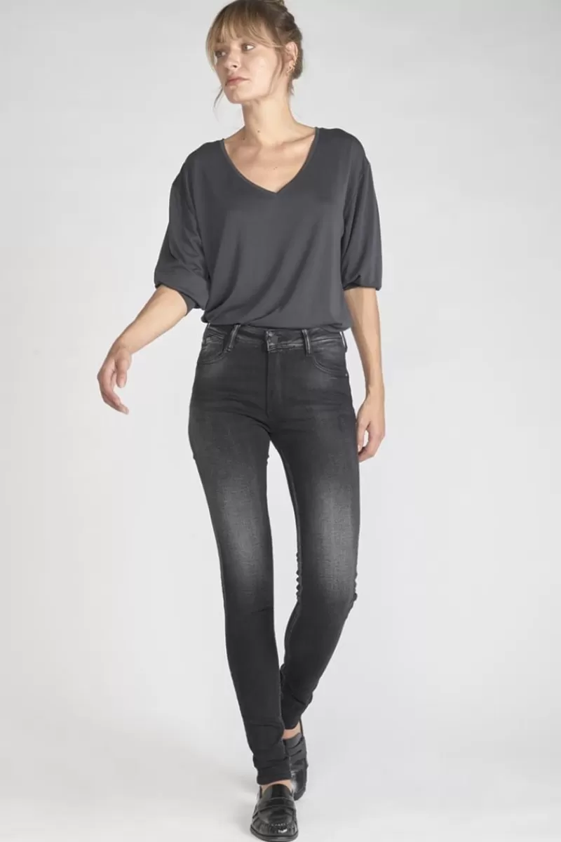 Le Temps des Cerises Coupe Slim-Foley Pulp Slim Taille Haute Jeans Noir N°1 Black / Black