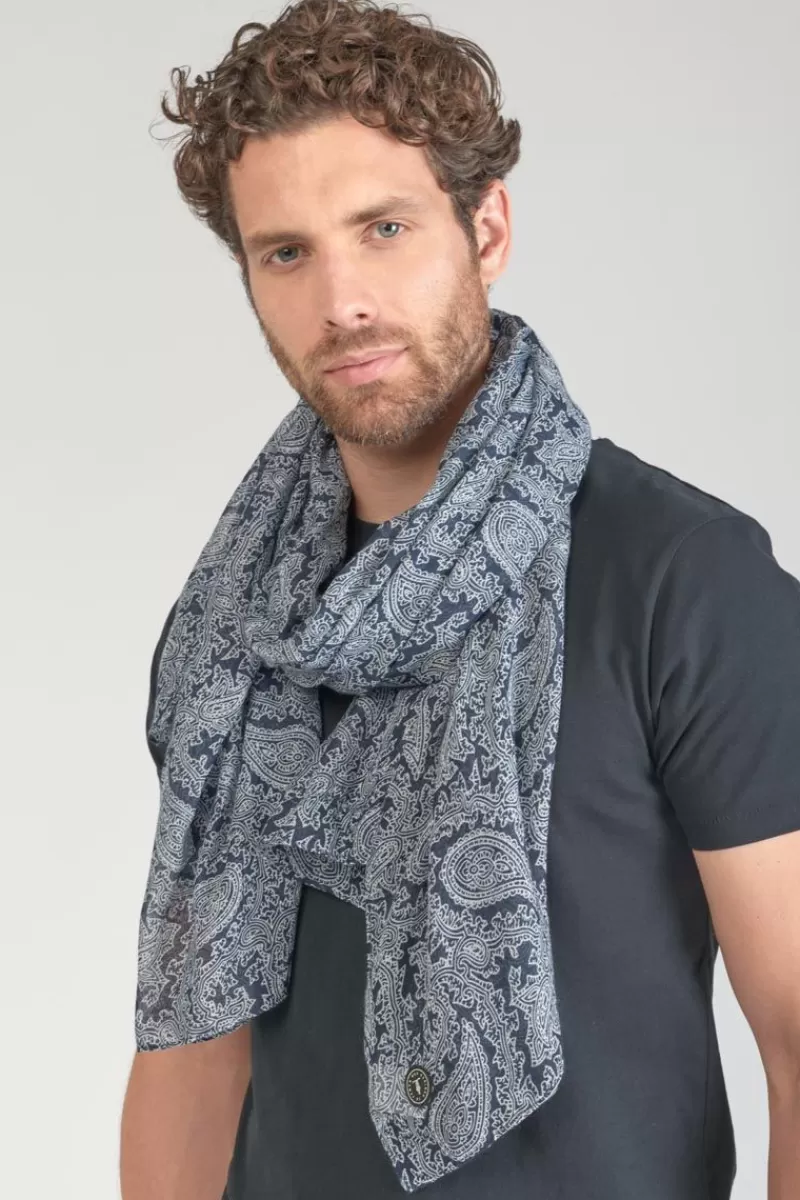 Le Temps des Cerises Écharpes & Foulards-Foulard Doler A Motif Cachemire Peacoat