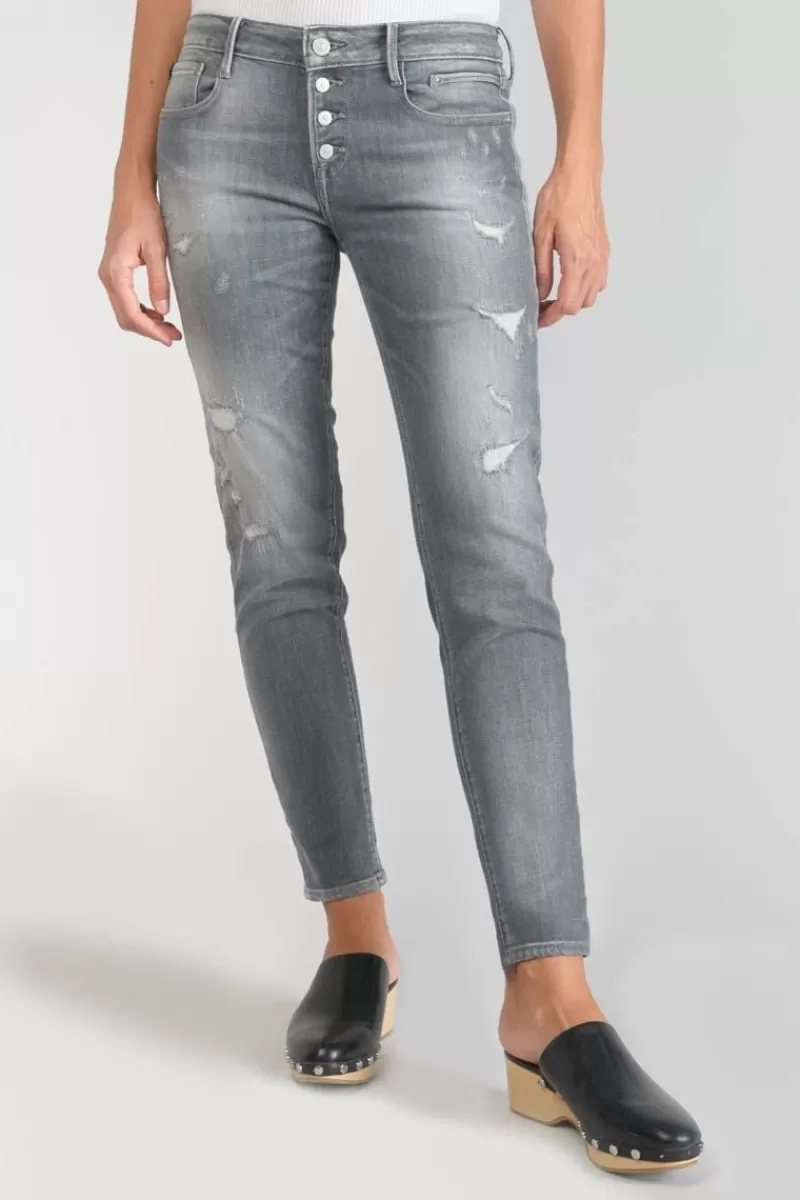 Le Temps des Cerises Coupe Skinny-Goudes Power Skinny 7/8Eme Jeans Destroy Gris N°3 Grey