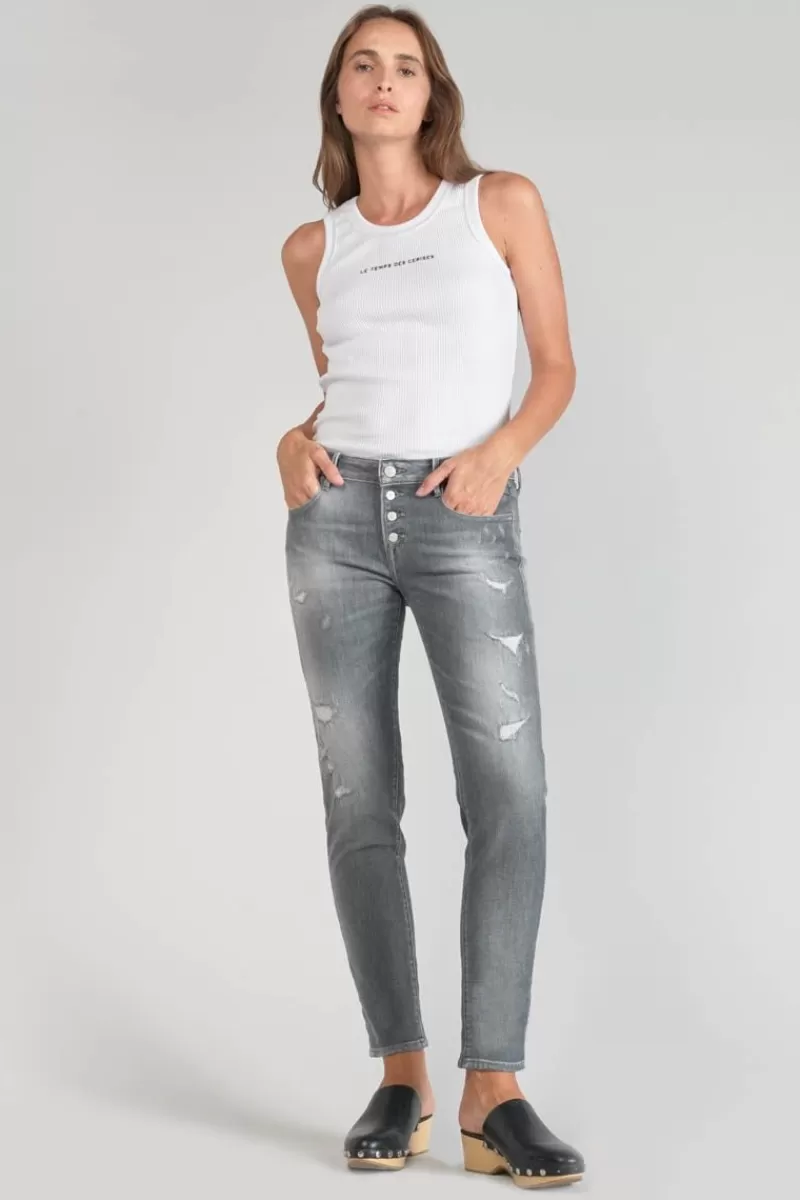 Le Temps des Cerises Coupe Skinny-Goudes Power Skinny 7/8Eme Jeans Destroy Gris N°3 Grey