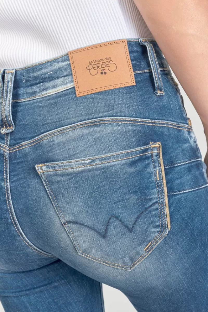 Le Temps des Cerises Coupe Slim-Lump Pulp Slim Taille Haute 7/8Eme Jeans Bleu N°3 Blue / Black