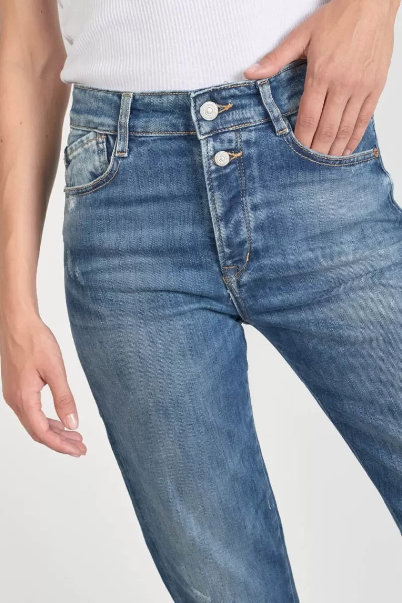 Le Temps des Cerises Coupe Regular-Luxe 400/19 Mom Taille Haute Jeans Destroy Bleu N°2 Blue
