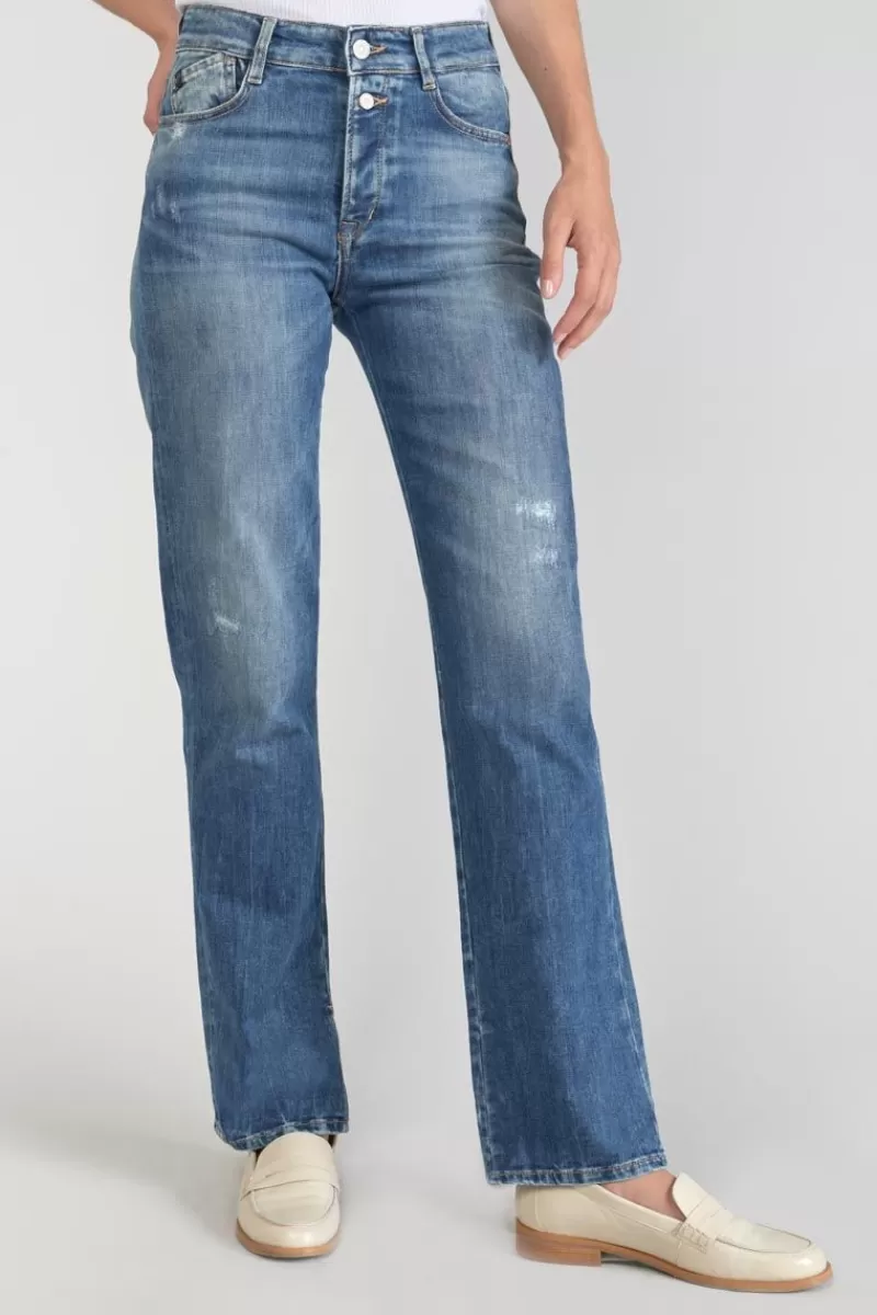 Le Temps des Cerises Coupe Regular-Luxe 400/19 Mom Taille Haute Jeans Destroy Bleu N°2 Blue