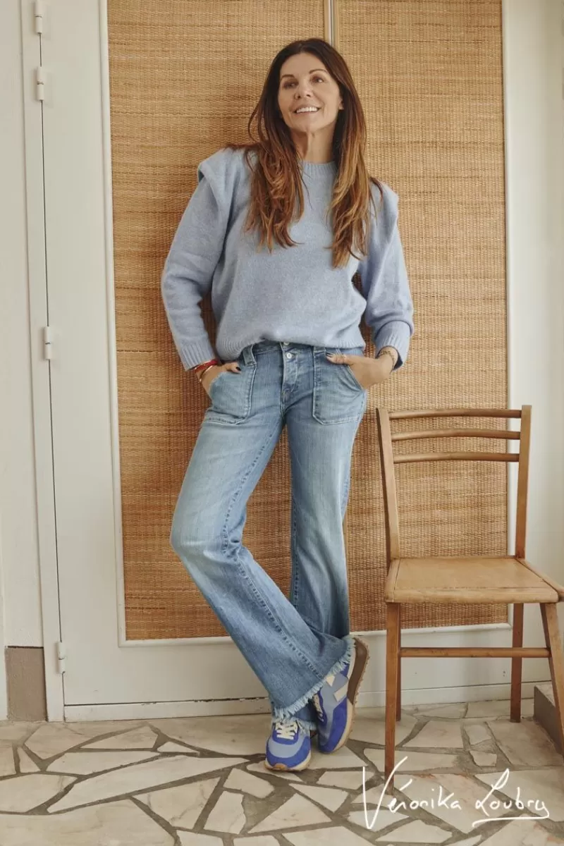 Le Temps des Cerises Coupe Flare / Bootcut-Marcel Flare By Veronika Loubry Jeans Bleu N°4 Blue