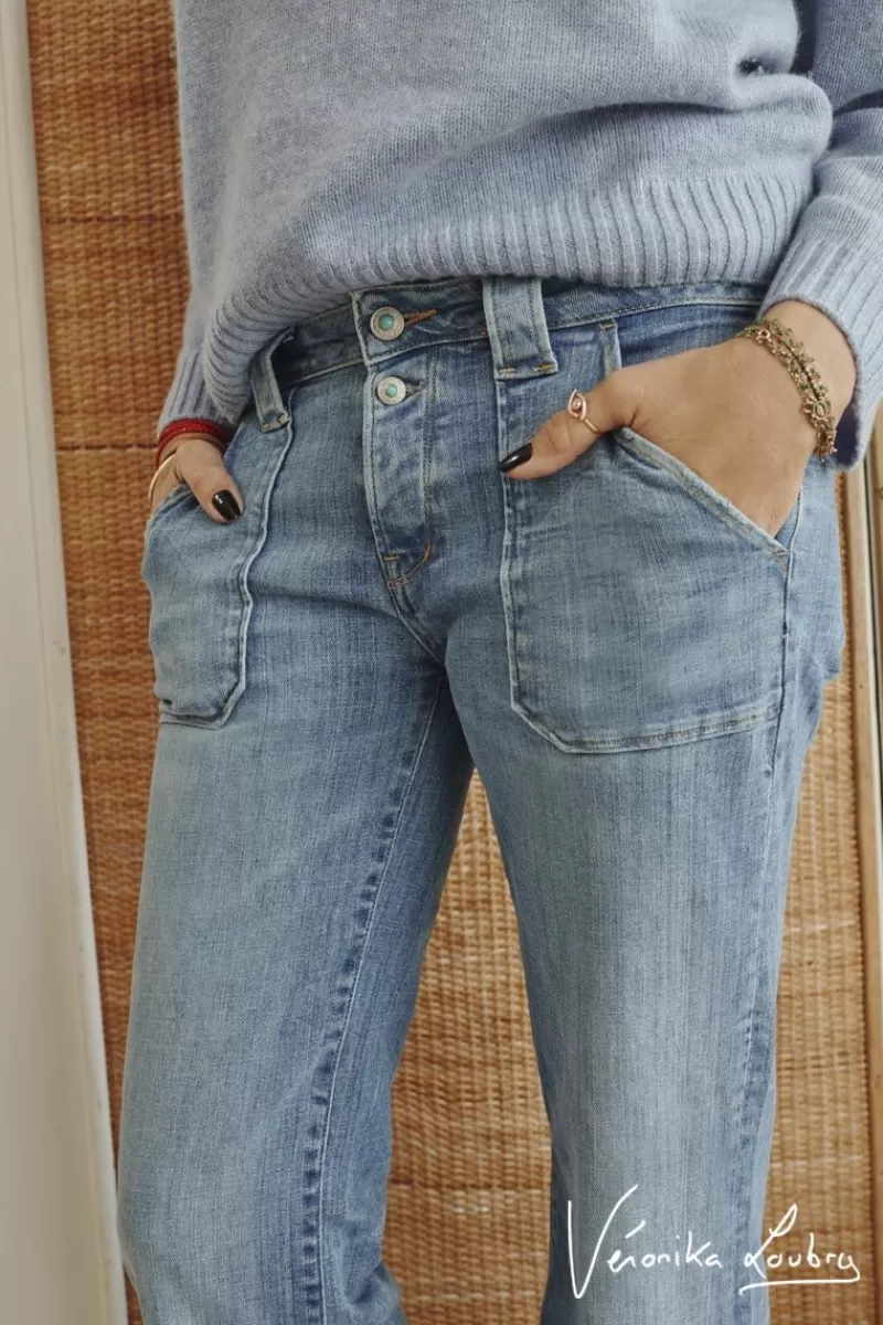 Le Temps des Cerises Coupe Flare / Bootcut-Marcel Flare By Veronika Loubry Jeans Bleu N°4 Blue