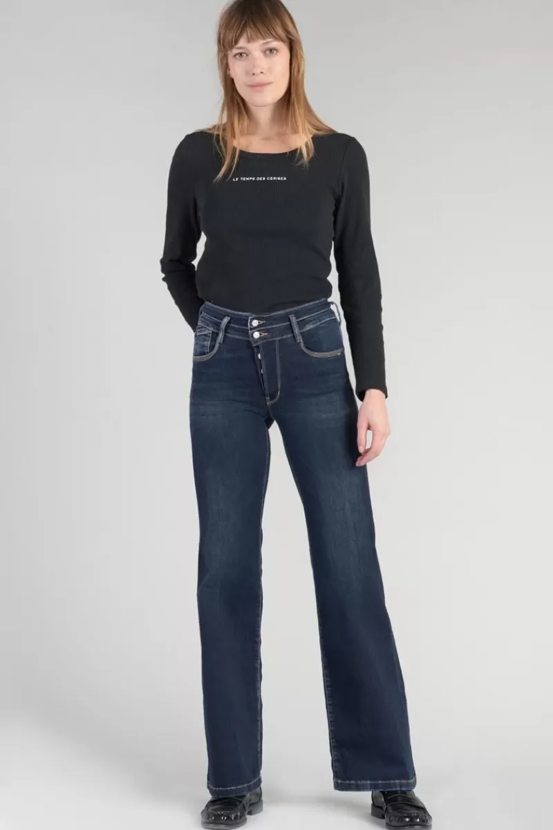Le Temps des Cerises Taille Haute-Nancy Pulp Flare Taille Haute Jeans Bleu N°1 Blue