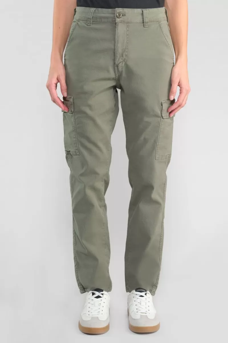 Le Temps des Cerises Pantalons & Chinos-Pantalon Cargo Castellas Kaki Light Kaki