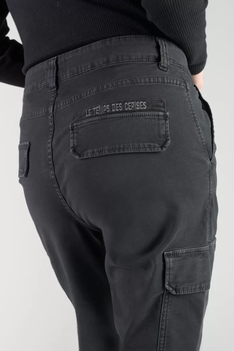 Le Temps des Cerises Pantalons & Chinos-Pantalon Cargo Castellas Noir Black