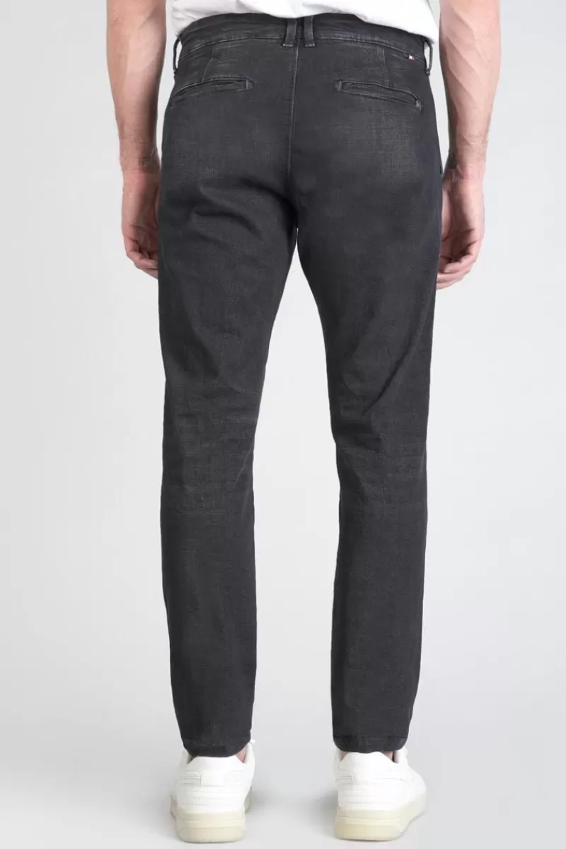 Le Temps des Cerises Coupe Regular Confort-Pantalon Chino Dejean En Jeans Noir Delave Black