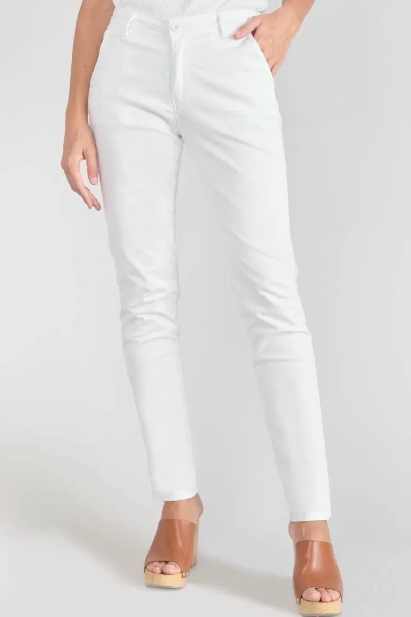 Le Temps des Cerises Pantalons & Chinos-Pantalon Chino Dyli3 Blanc White