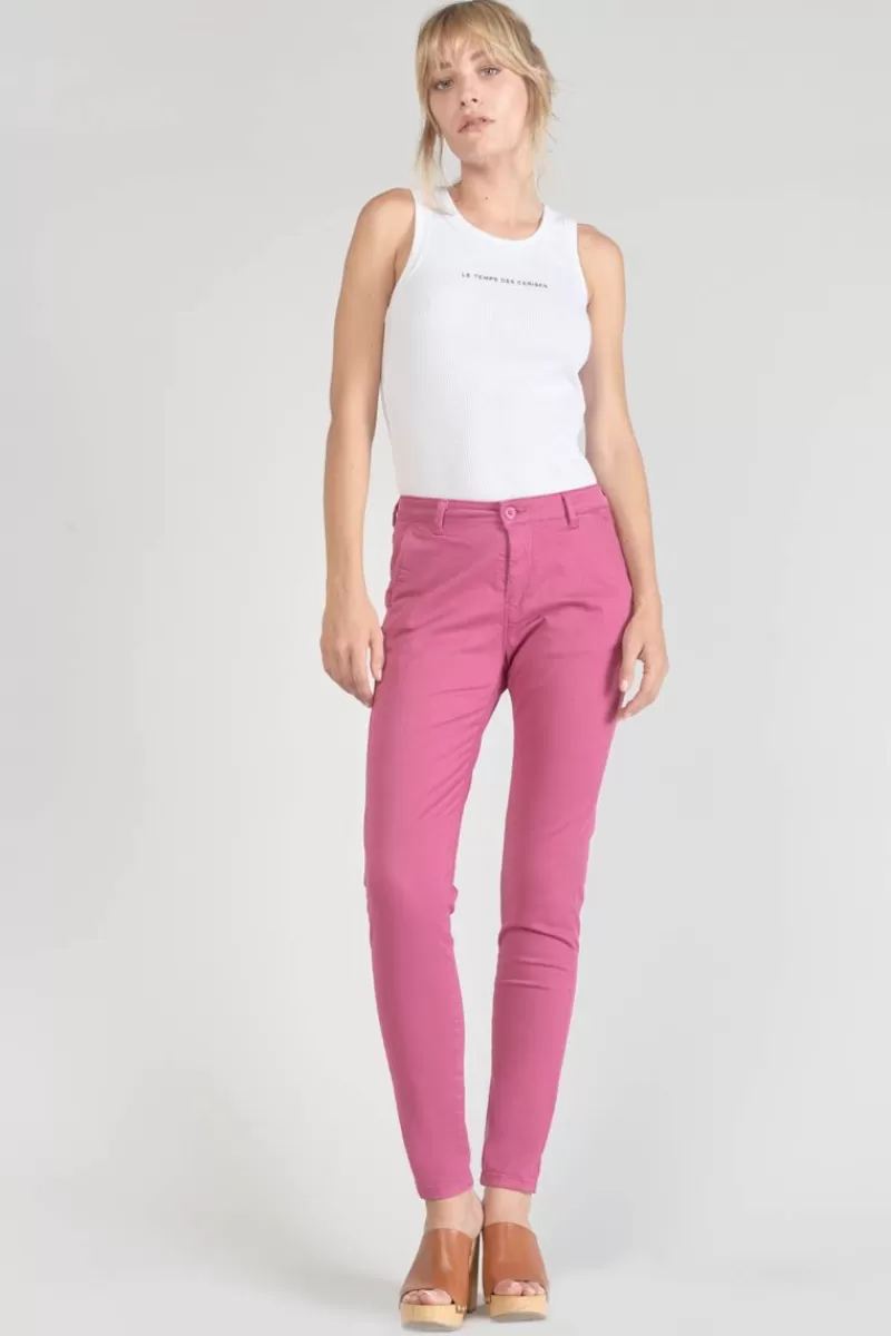 Le Temps des Cerises Pantalons & Chinos-Pantalon Chino Dyli3 Fuchsia Dhalia