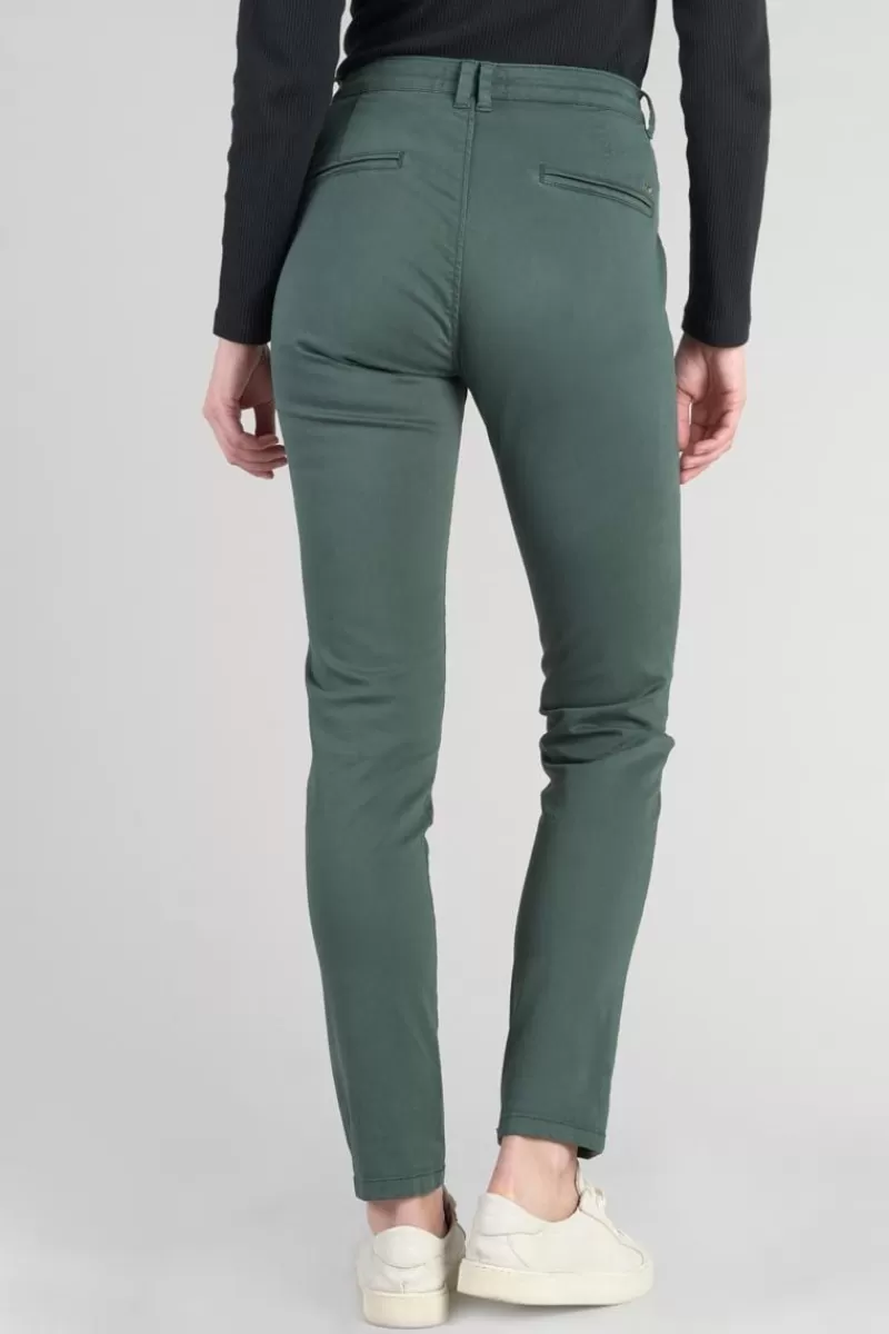 Le Temps des Cerises Pantalons & Chinos-Pantalon Chino Dyli4 Vert Bouteille Green Bottle