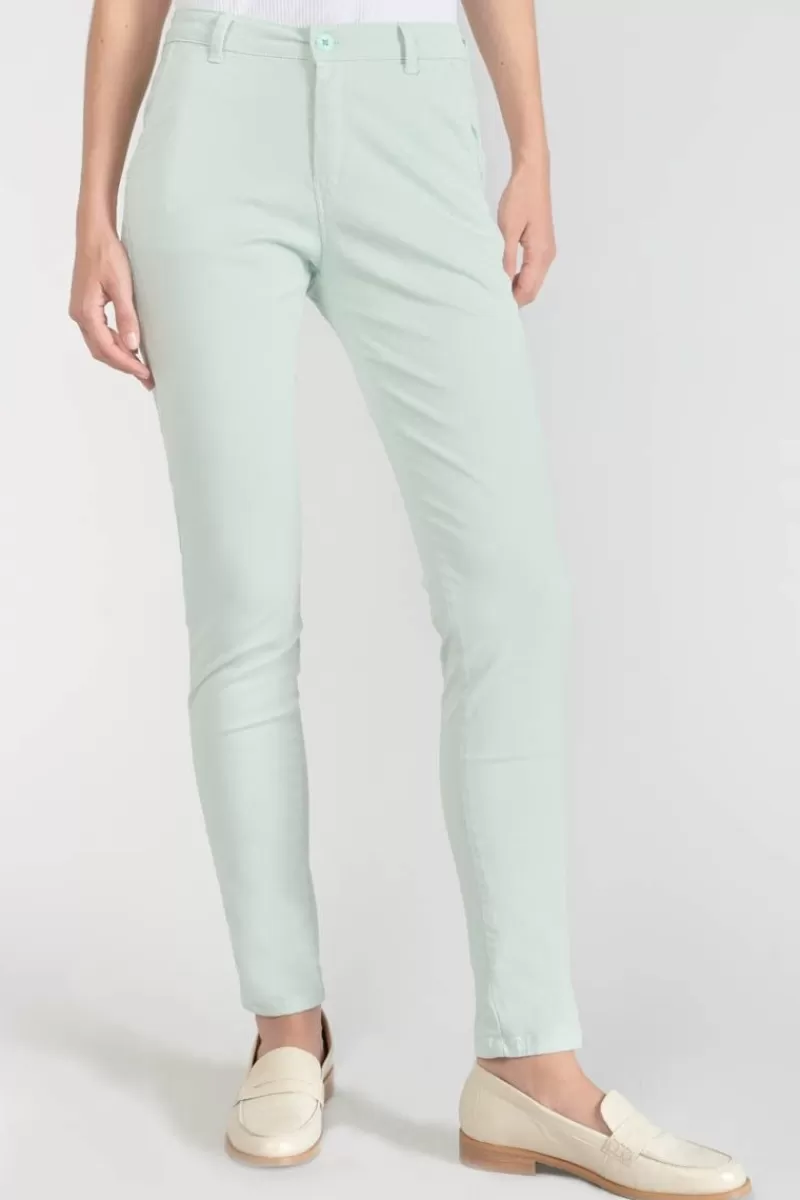 Le Temps des Cerises Pantalons & Chinos-Pantalon Chino Dyli3 Vert D'Eau Icy