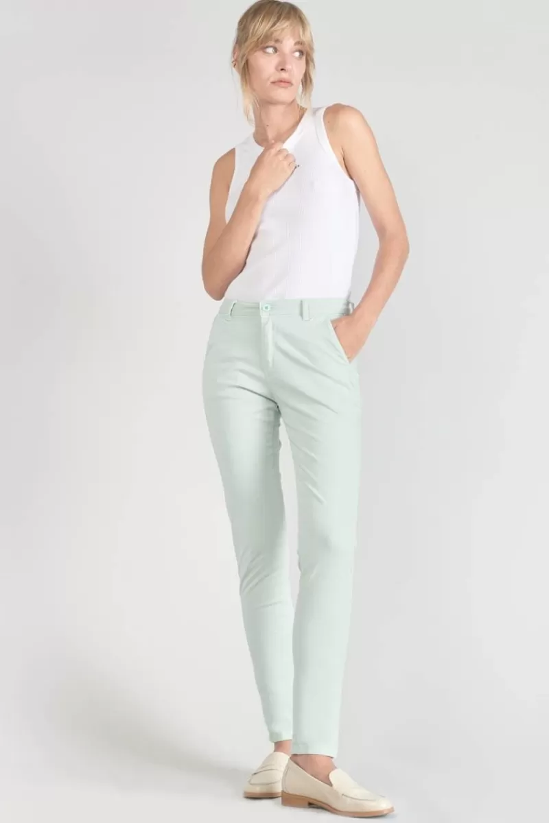 Le Temps des Cerises Pantalons & Chinos-Pantalon Chino Dyli3 Vert D'Eau Icy