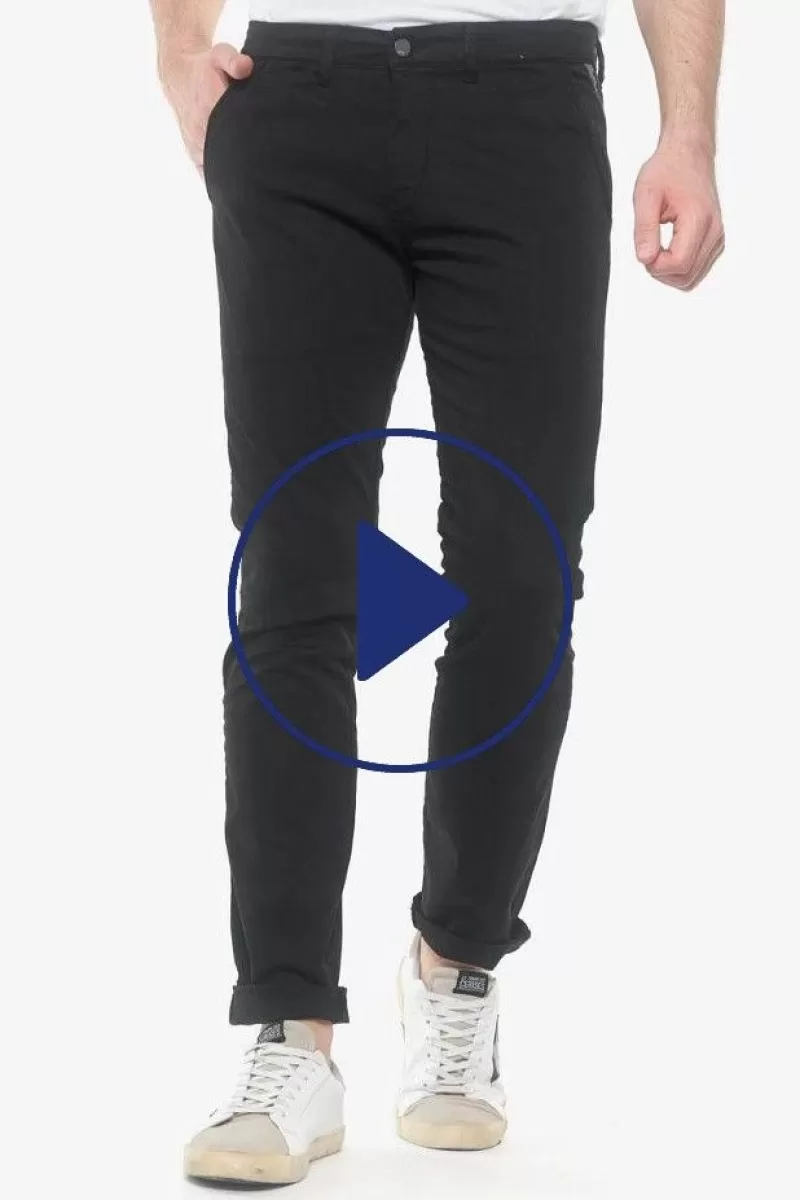 Le Temps des Cerises Pantalons & Chinos-Pantalon Chino Slim Jas Noir Black