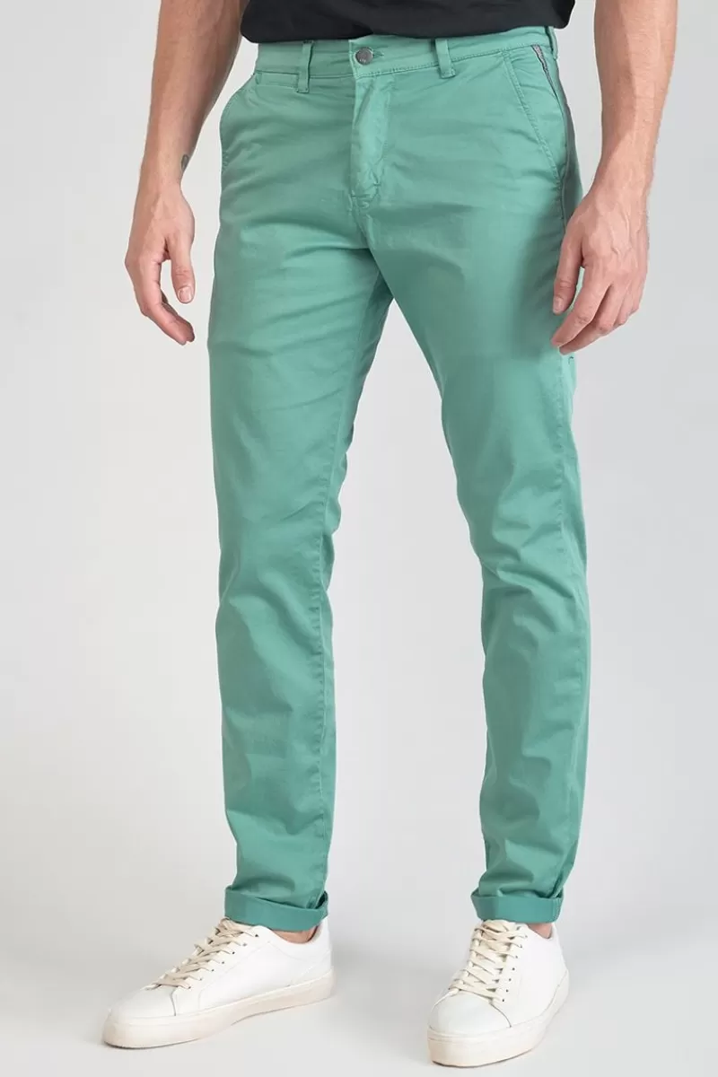 Le Temps des Cerises Pantalons & Chinos-Pantalon Chino Slim Jas Vert D'Eau Oil