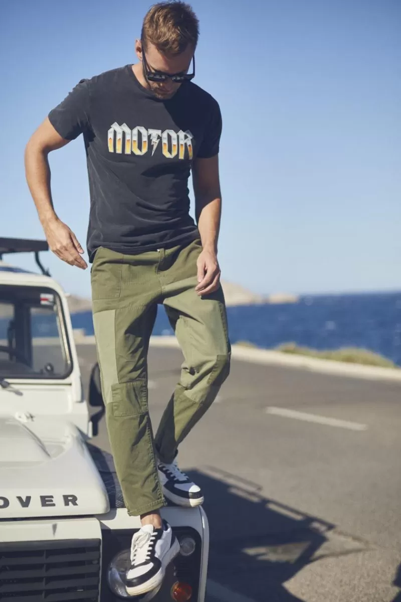 Le Temps des Cerises Pantalons & Chinos-Pantalon Loose Mister Kaki Vert Khaki