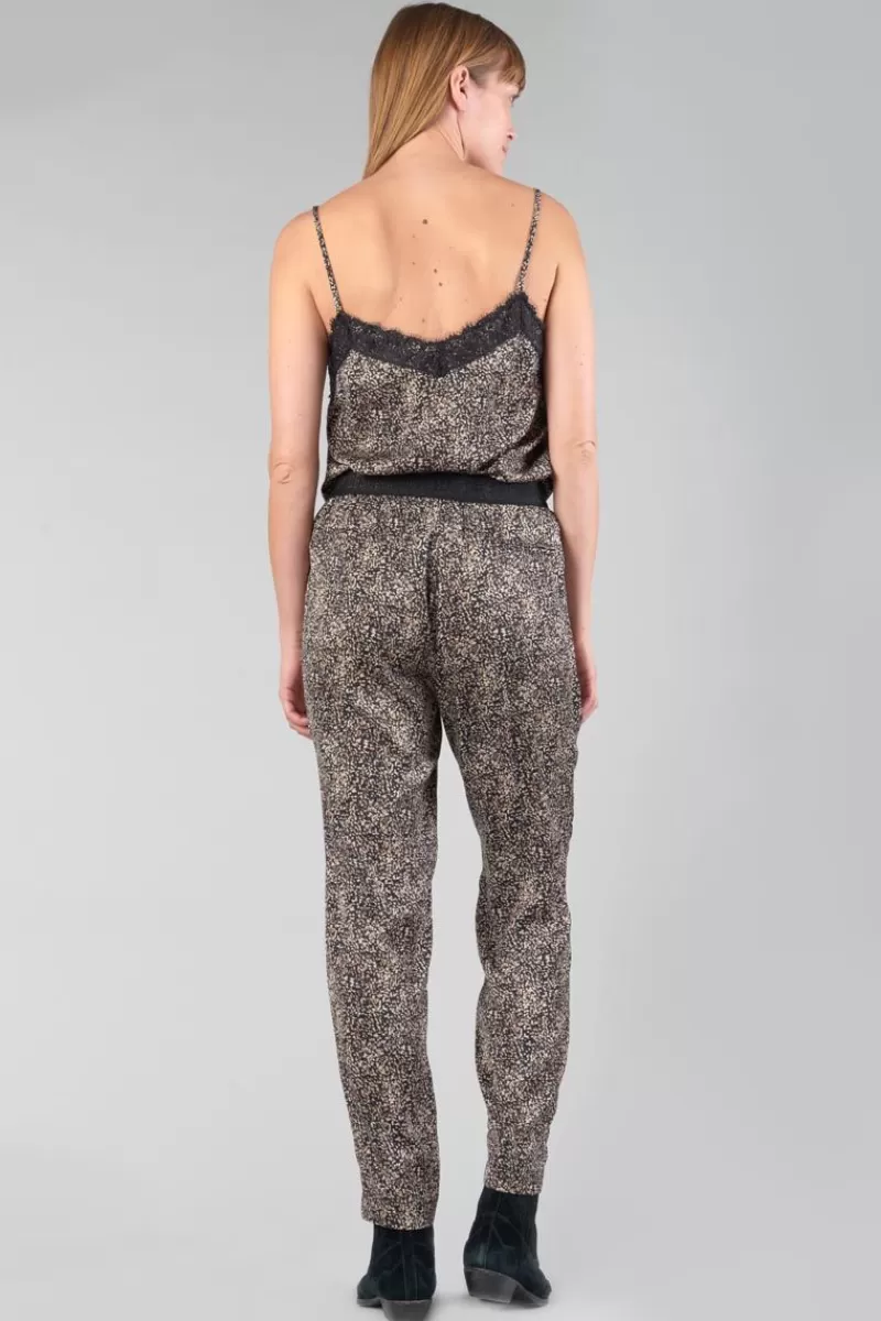 Le Temps des Cerises Pantalons & Chinos-Pantalon Tage Noir A Motif Black