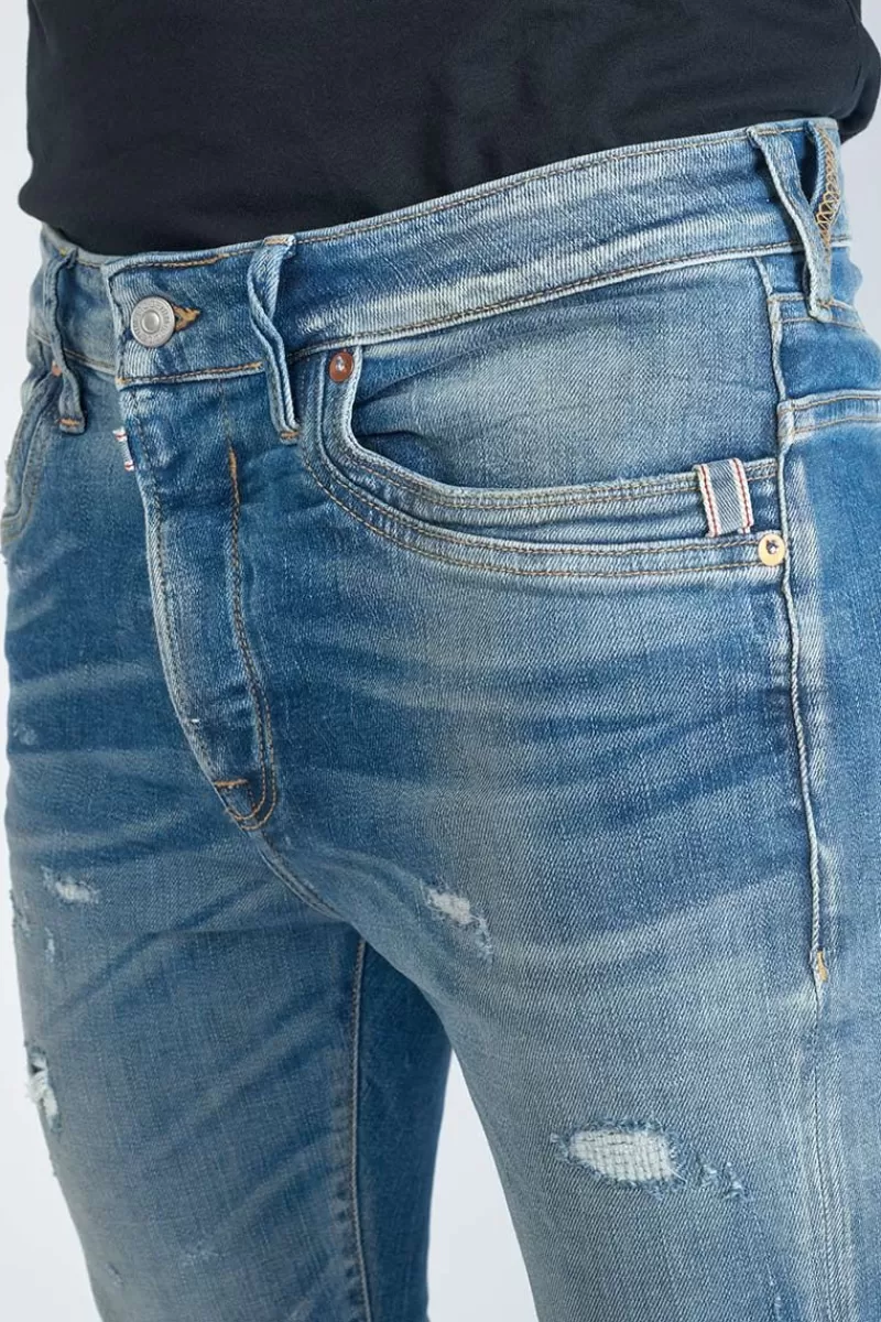 Le Temps des Cerises Coupe Tapered-Perier 900/16 Tapered 7/8Eme Jeans Destroy Vintage Bleu N°4 Blue