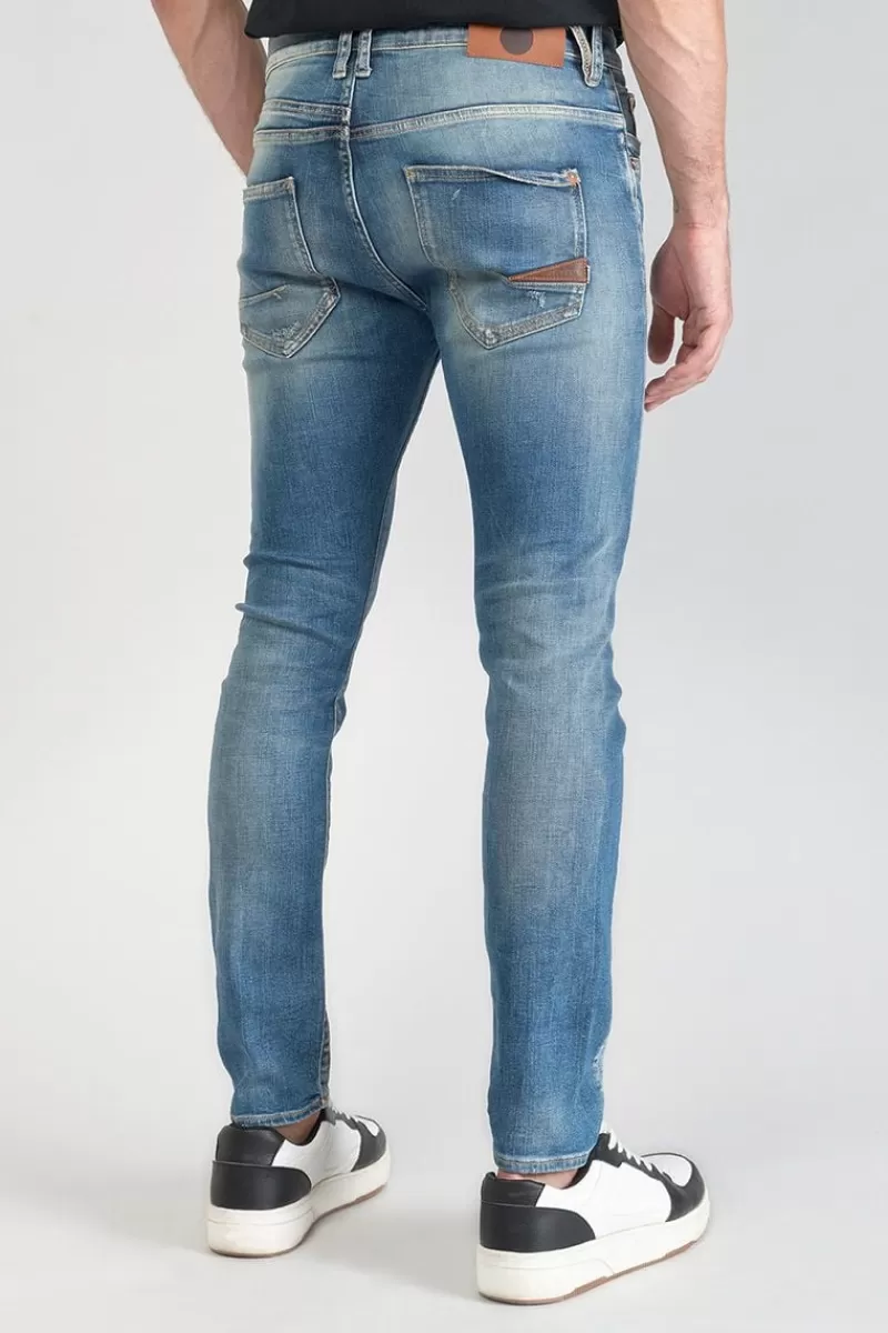 Le Temps des Cerises Coupe Tapered-Perier 900/16 Tapered 7/8Eme Jeans Destroy Vintage Bleu N°4 Blue