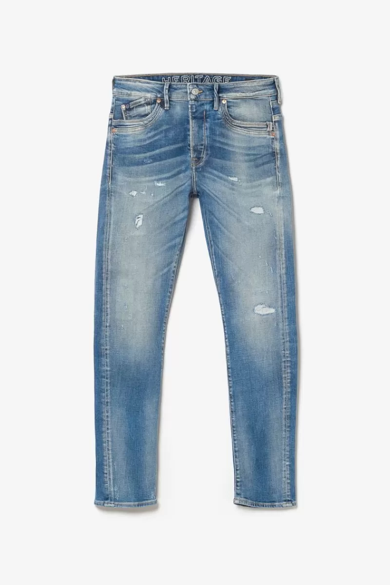 Le Temps des Cerises Coupe Tapered-Perier 900/16 Tapered 7/8Eme Jeans Destroy Vintage Bleu N°4 Blue