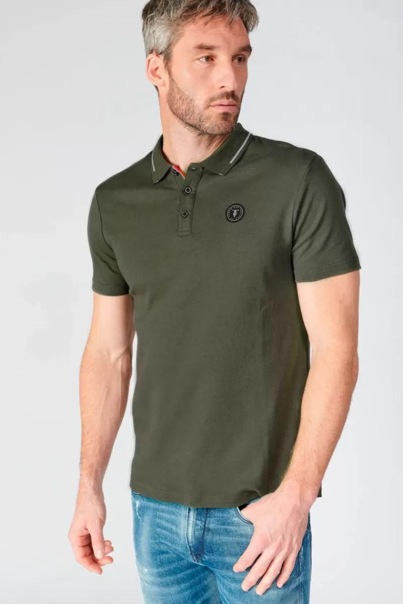 Le Temps des Cerises T-Shirts & Polos-Polo Aron Vert Kaki Climbing Ivy