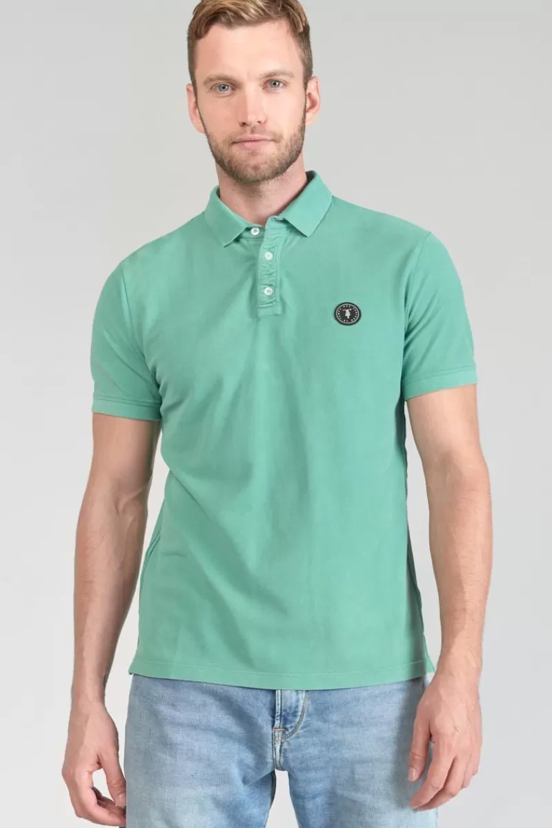 Le Temps des Cerises T-Shirts & Polos-Polo Dylon Vert D'Eau Oil