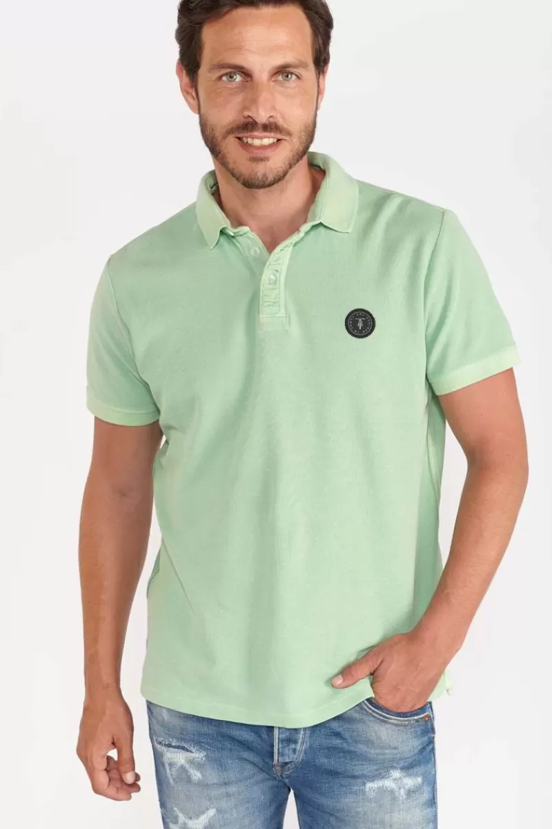 Le Temps des Cerises T-Shirts & Polos-Polo Dylon Vert Menthe Mist