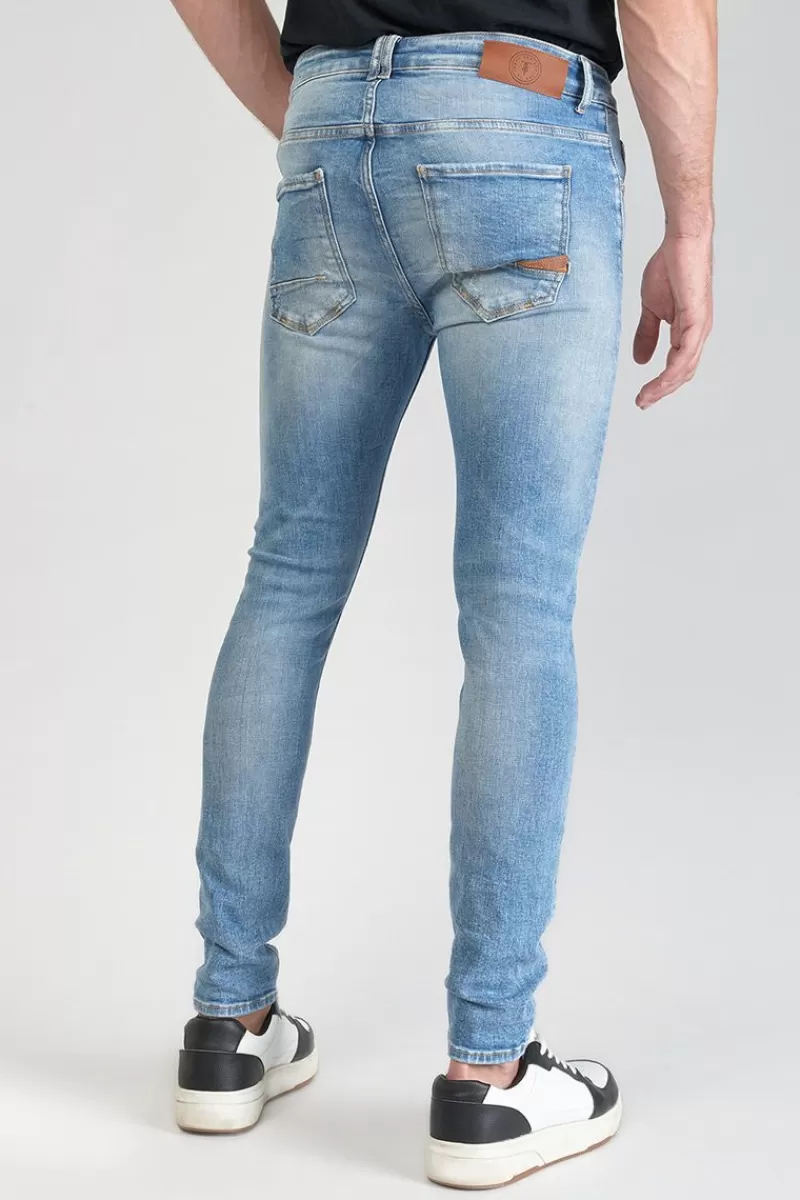 Le Temps des Cerises Coupe Skinny-Power Skinny 7/8Eme Jeans Destroy Bleu N°4 Blue