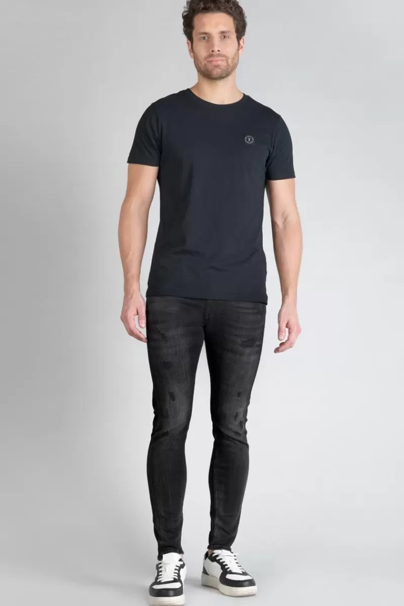 Le Temps des Cerises Coupe Skinny-Power Skinny 7/8Eme Jeans Destroy Noir N°1 Black