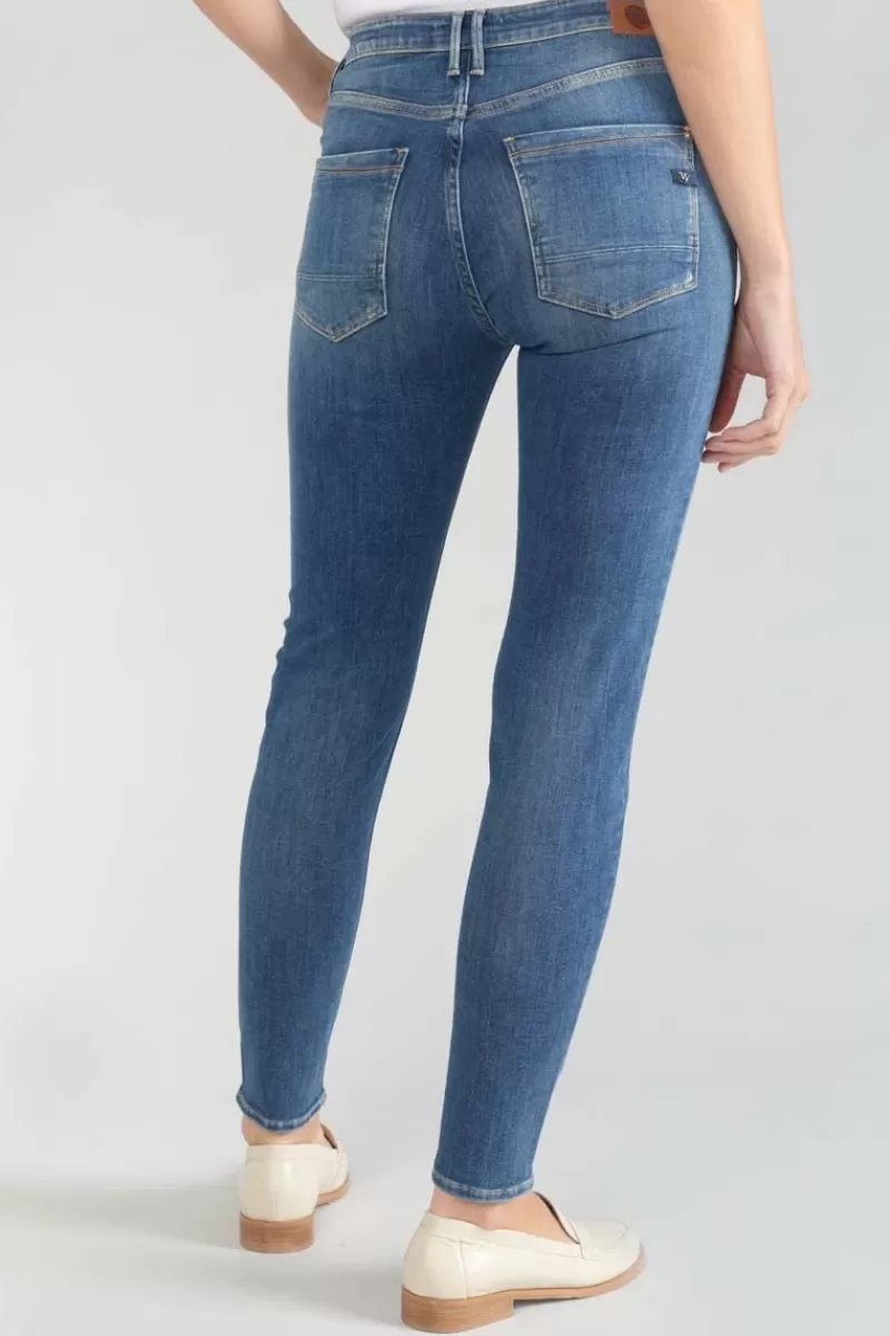 Le Temps des Cerises Coupe Skinny-Power Skinny Taille Haute 7/8Eme Jeans Destroy Bleu N°2 Blue