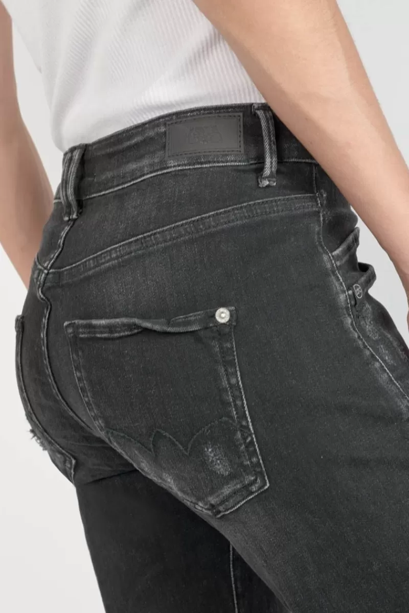 Le Temps des Cerises Coupe Regular-Pricilia Taille Haute 7/8Eme Jeans Destroy Noir N°1 Black / Black