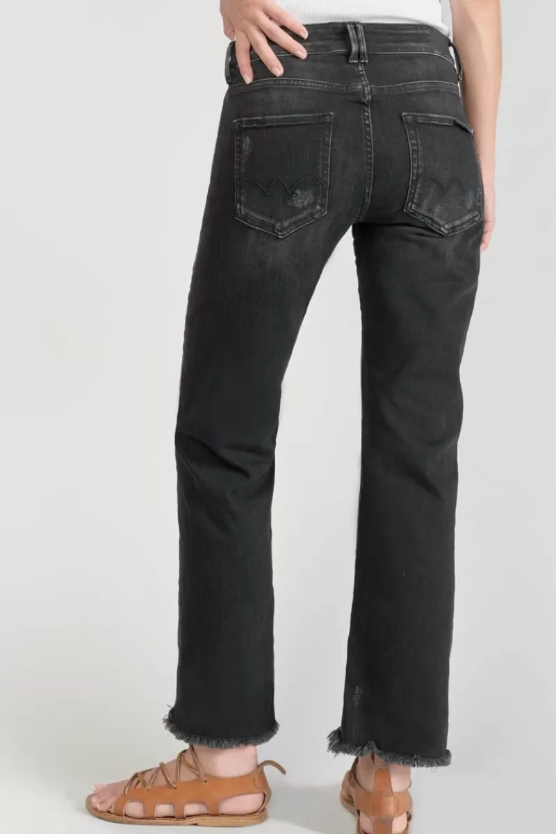 Le Temps des Cerises Coupe Regular-Pricilia Taille Haute 7/8Eme Jeans Destroy Noir N°1 Black / Black