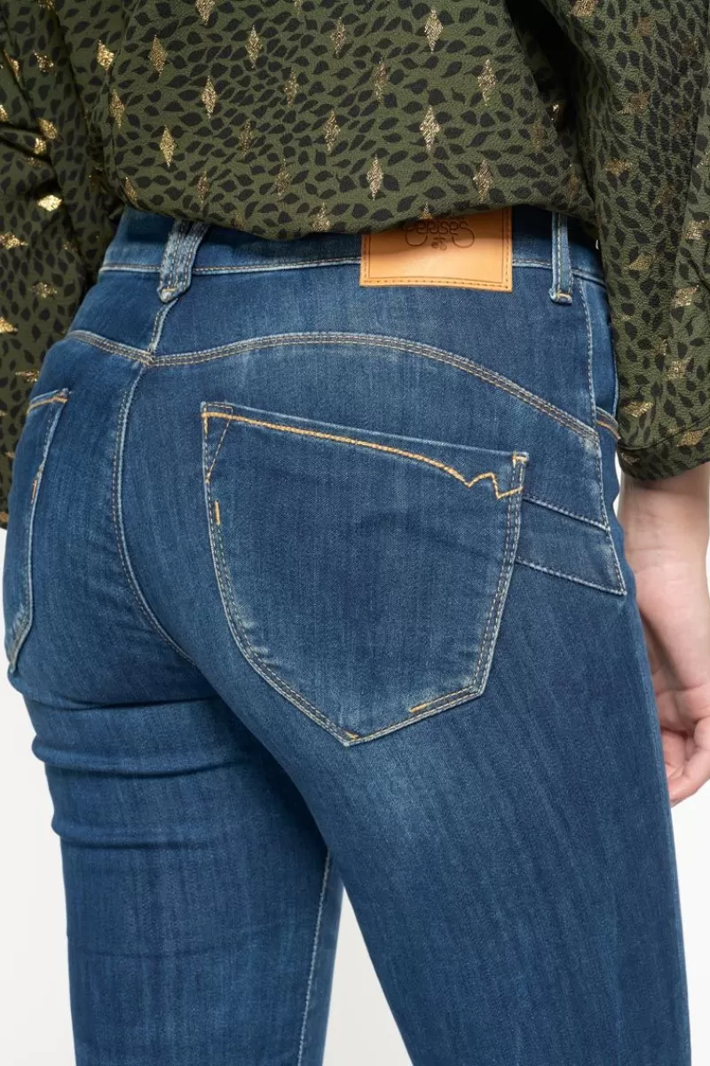 Le Temps des Cerises Coupe Slim-Pulp Slim Taille Haute 7/8Eme Jeans Bleu N°2 Blue