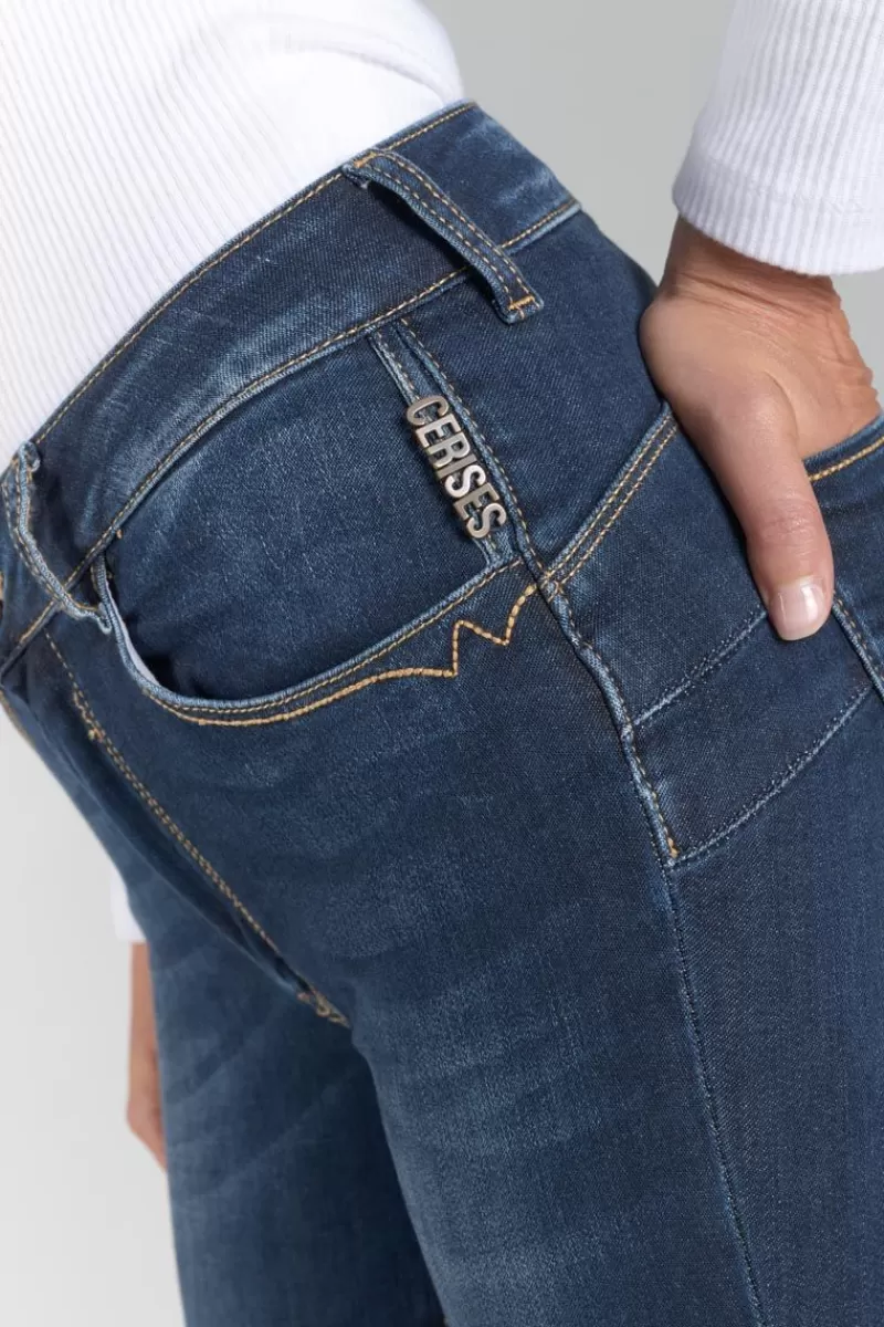 Le Temps des Cerises Coupe Slim-Pulp Slim Taille Haute 7/8Eme Jeans Bleu N°1 Blue