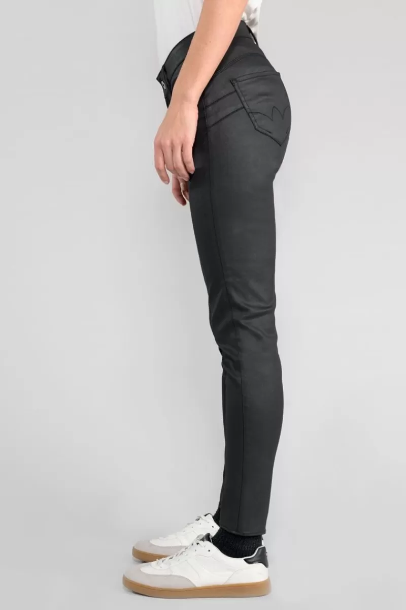 Le Temps des Cerises Coupe Slim-Pulp Slim Taille Haute 7/8Eme Jeans Enduit Noir N°0 Black