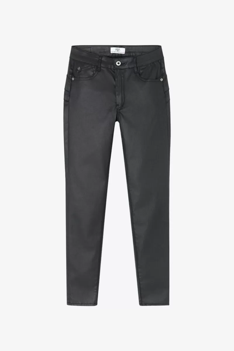 Le Temps des Cerises Coupe Slim-Pulp Slim Taille Haute 7/8Eme Jeans Enduit Noir N°0 Black