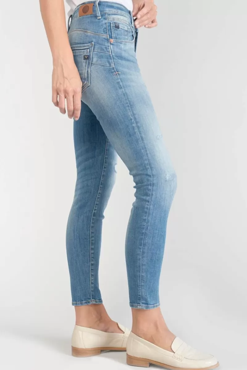 Le Temps des Cerises Coupe Slim-Sabi Pulp Slim Taille Haute 7/8Eme Jeans Destroy Bleu N°3 Blue