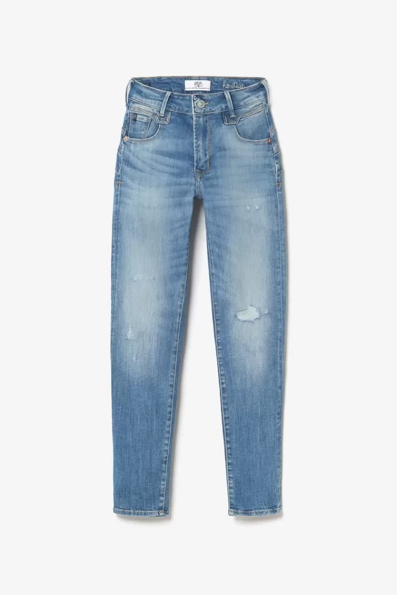 Le Temps des Cerises Coupe Slim-Sabi Pulp Slim Taille Haute 7/8Eme Jeans Destroy Bleu N°3 Blue