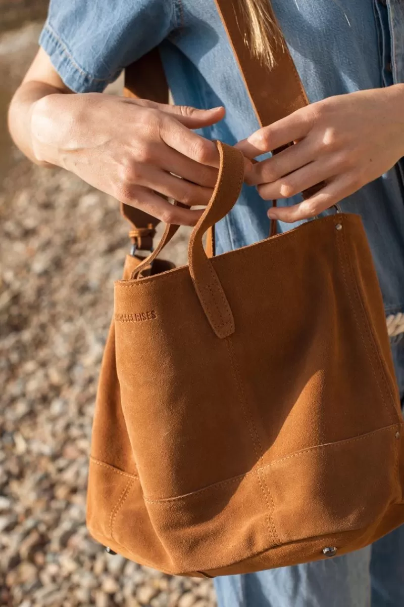 Le Temps des Cerises Sacs & Portefeuilles-Sac Astier En Cuir Suede Camel