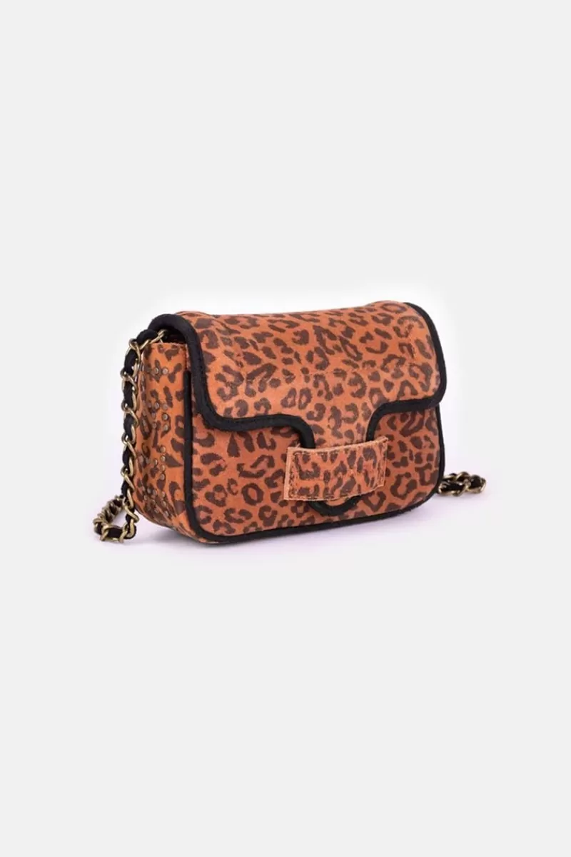 Le Temps des Cerises Sacs & Portefeuilles-Sac Klelia En Cuir Suede Leopard