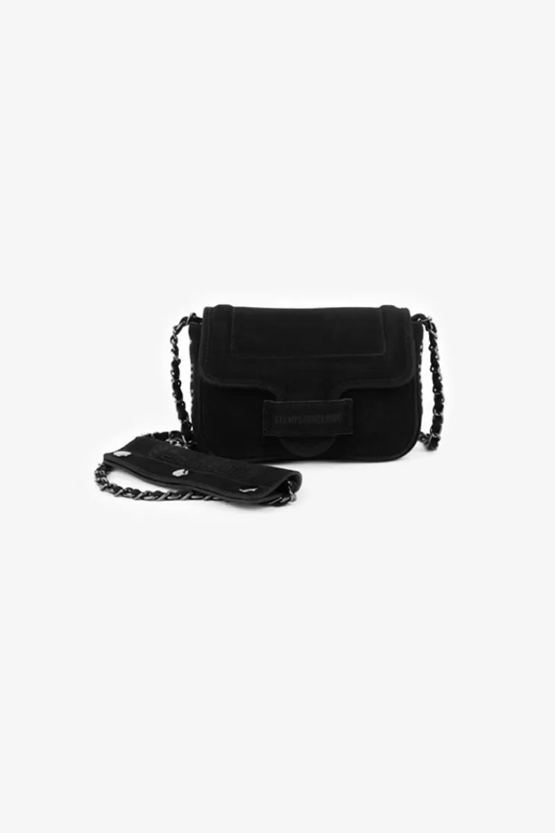 Le Temps des Cerises Sacs & Portefeuilles-Sac Klelia En Cuir Suede Noir Black