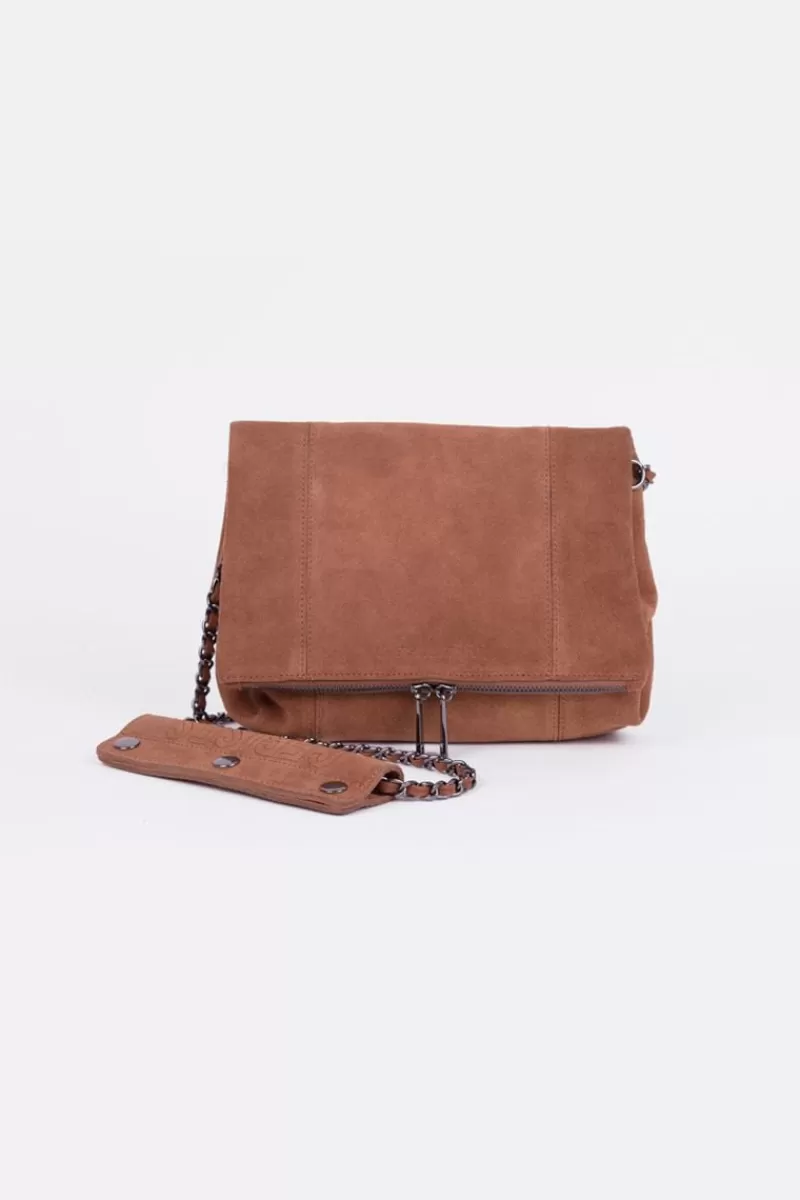 Le Temps des Cerises Sacs & Portefeuilles-Sac Leter En Cuir Suede Camel