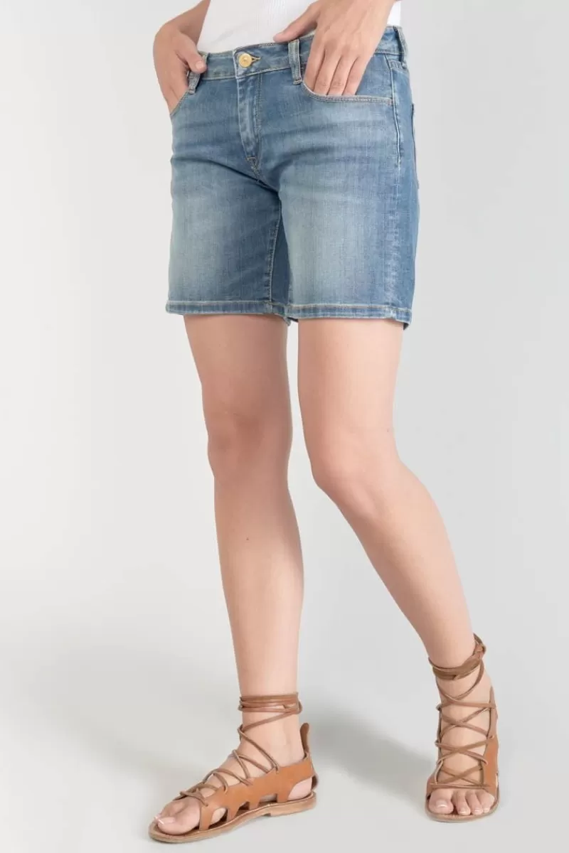 Le Temps des Cerises Jupes & Shorts-Short Janka En Jeans Bleu Delave Blue