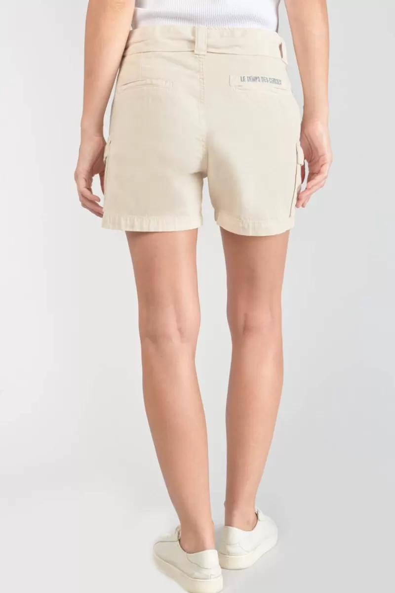 Le Temps des Cerises Shorts & Jupes-Short Kallist En Lin Melange Beige Ivory