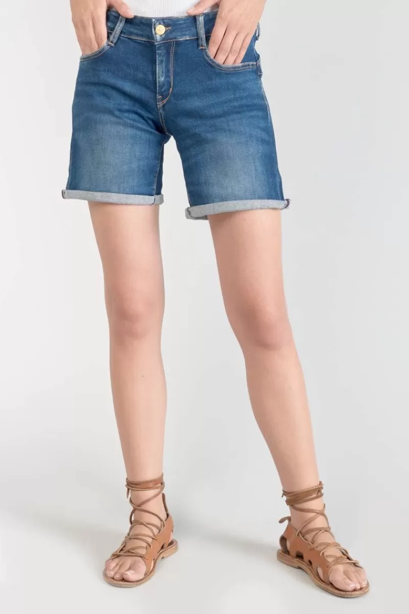 Le Temps des Cerises Jupes & Shorts-Short Paola En Jeans Bleu Blue