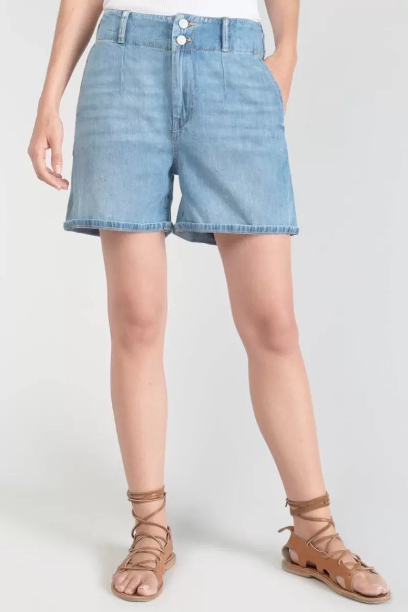 Le Temps des Cerises Jupes & Shorts-Short Sydney En Jeans Bleu Clair Blue