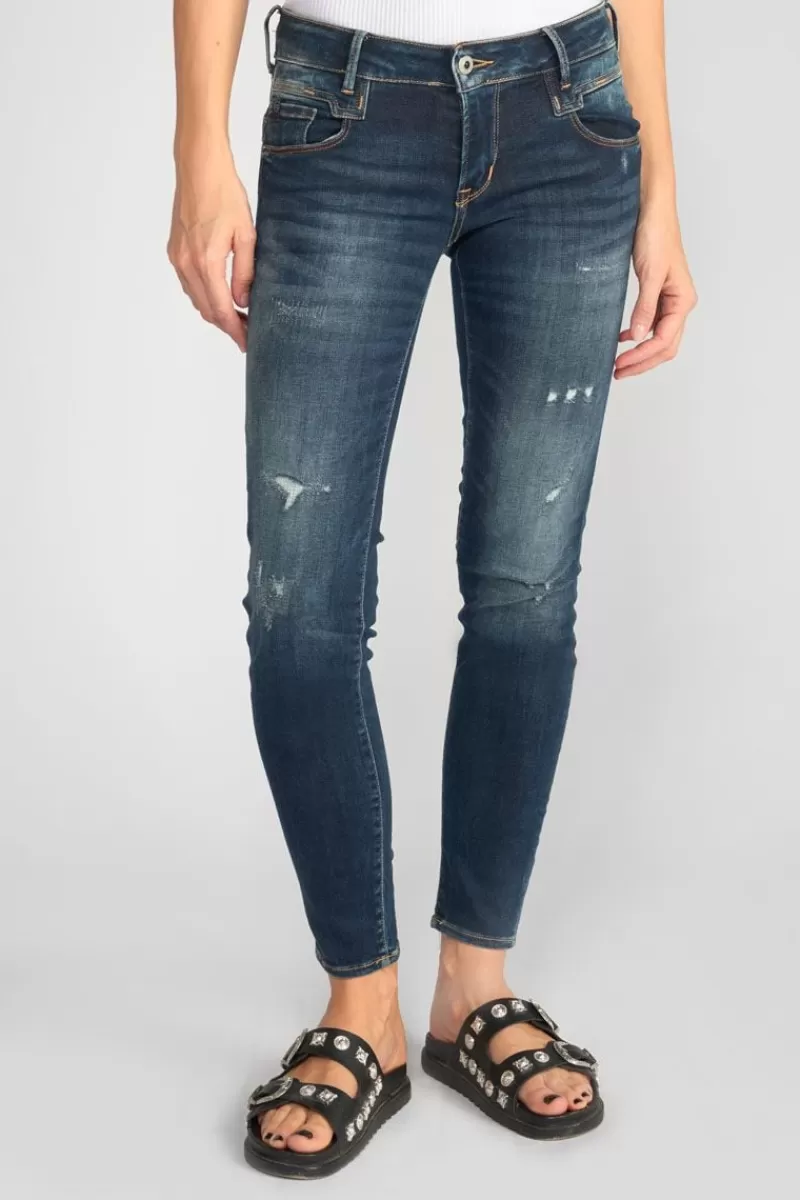 Le Temps des Cerises Coupe Slim-Sib Pulp Slim 7/8Eme Jeans Destroy Vintage Bleu N°2 Blue