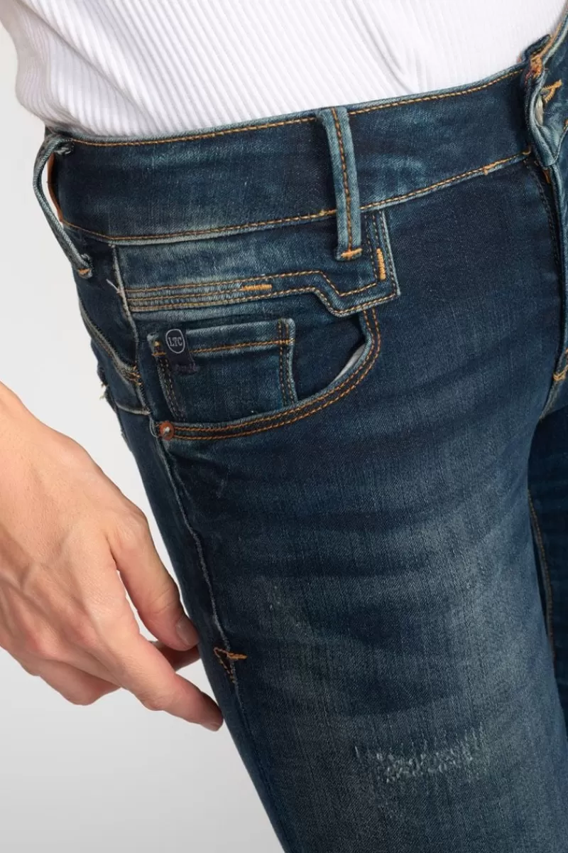 Le Temps des Cerises Coupe Slim-Sib Pulp Slim 7/8Eme Jeans Destroy Vintage Bleu N°2 Blue