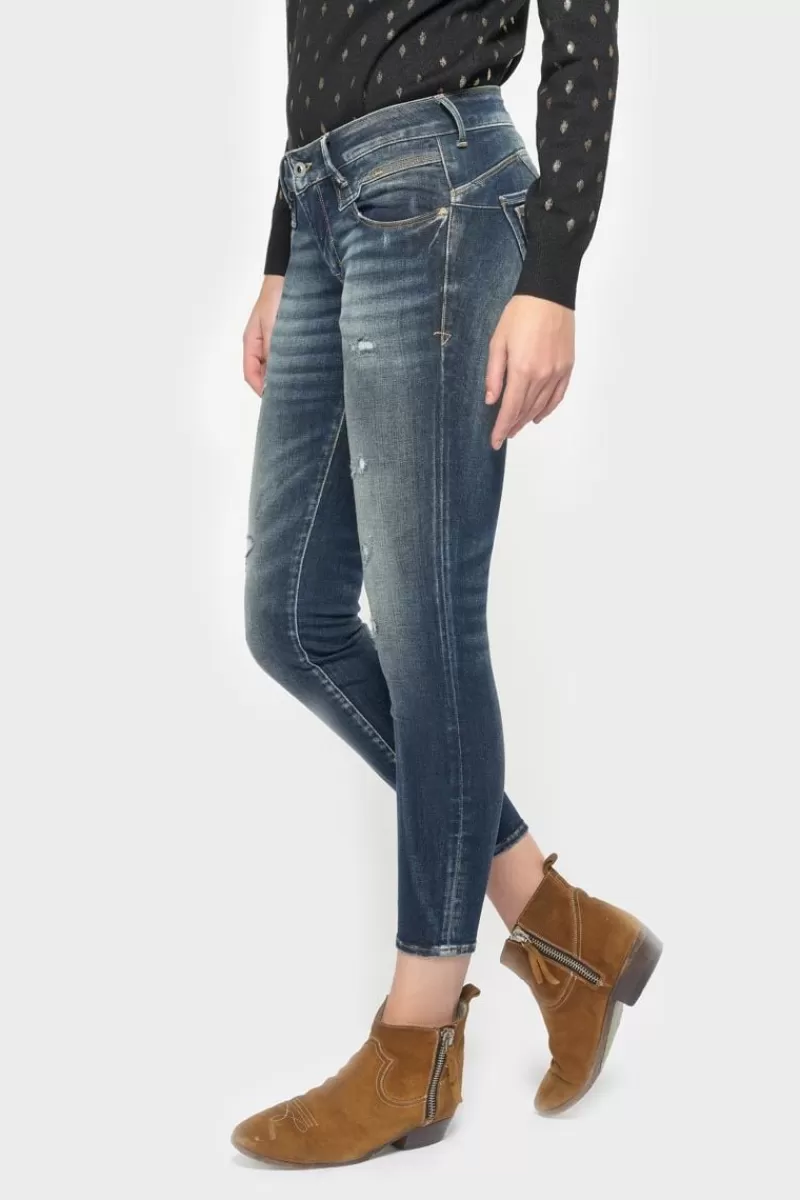 Le Temps des Cerises Coupe Slim-Sib Pulp Slim 7/8Eme Jeans Destroy Vintage Bleu N°2 Blue
